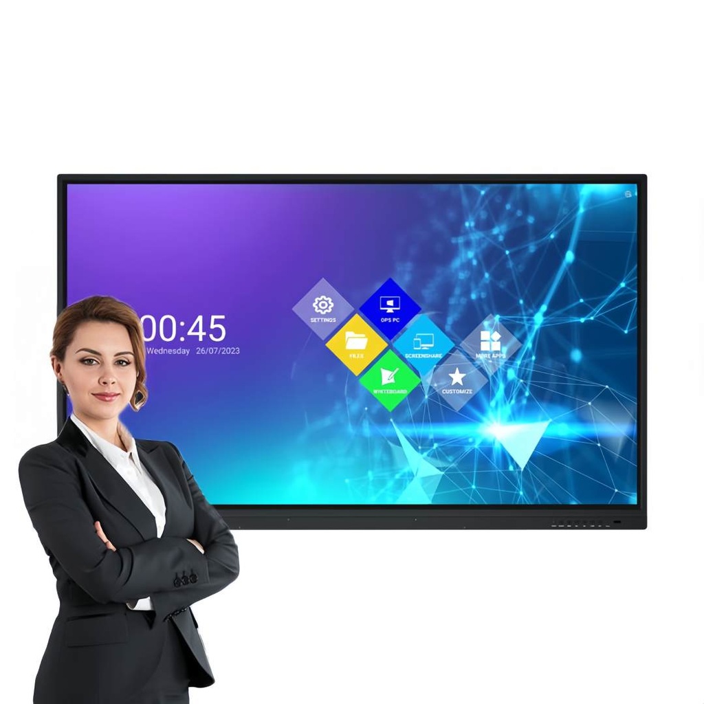 INGSCREEN 65" Interactive Flat Panel Smart Board Android 14 | 8GB RAM | 128GB SSD (IS-6517)