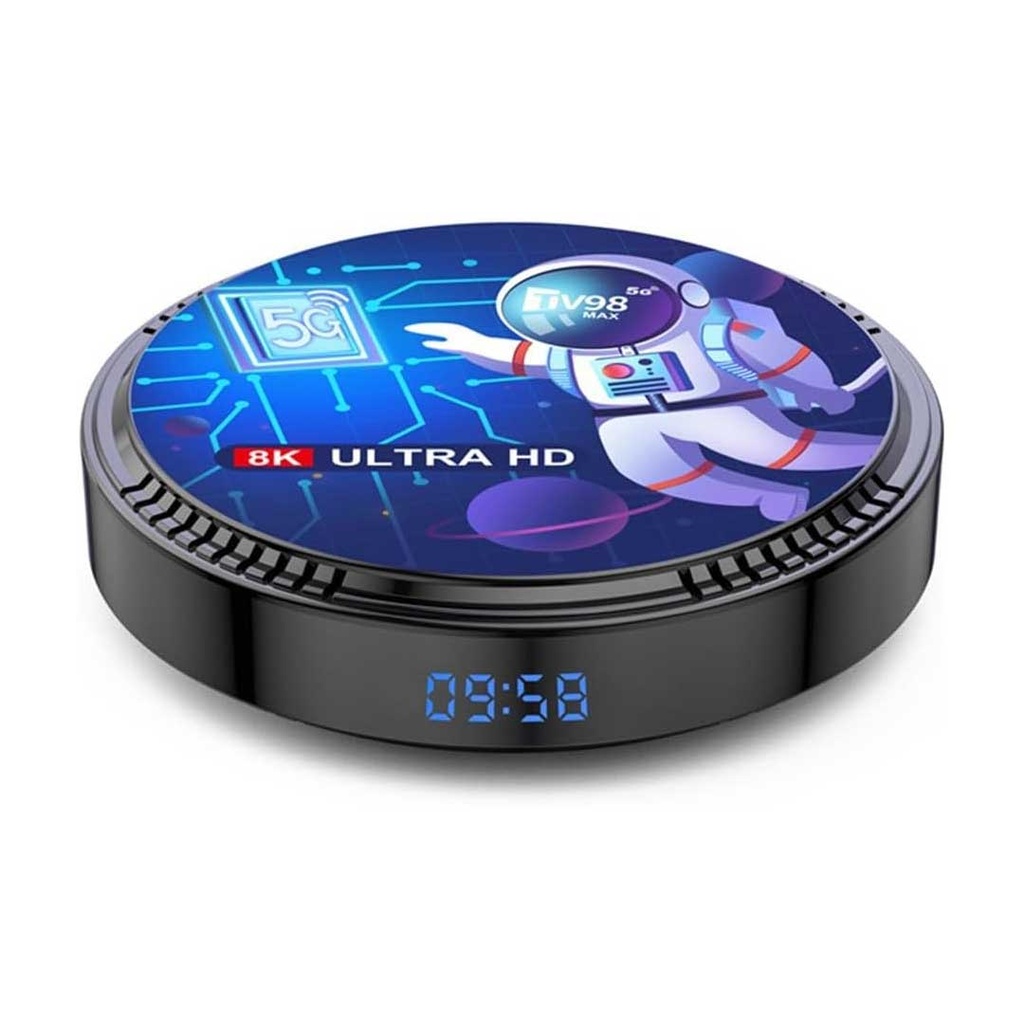 TV98 8K Ultra HD 5G Android TV Box 4GB RAM 32GB ROM (H618)
