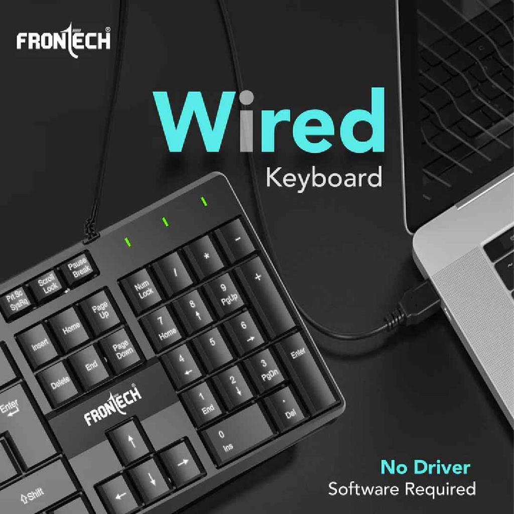 Frontech FT-1671 USB Wired Multimedia Keyboard ( Nepali + English)