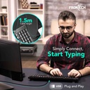 Frontech FT-1671 USB Wired Multimedia Keyboard ( Nepali + English)