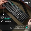 Frontech FT-1671 USB Wired Multimedia Keyboard ( Nepali + English)