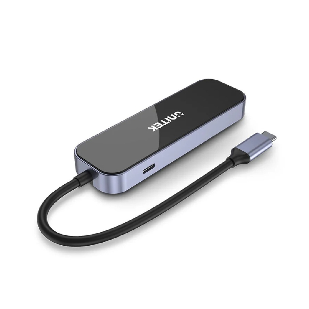 UNITEK D1084A uHUB H6 Gloss 6-in-1 USB-C Hub with Triple USB 3.0 Plus 4K HDMI, PD100W & Gigabit Ethernet