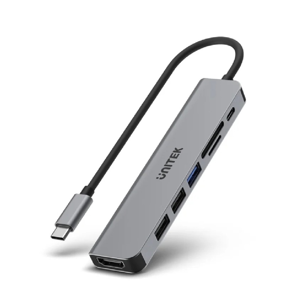 UNITEK H1118A uHUB S7+ 7-in-1 USB-C 5Gbps Hub with 4K HDMI and 100W Power Delivery