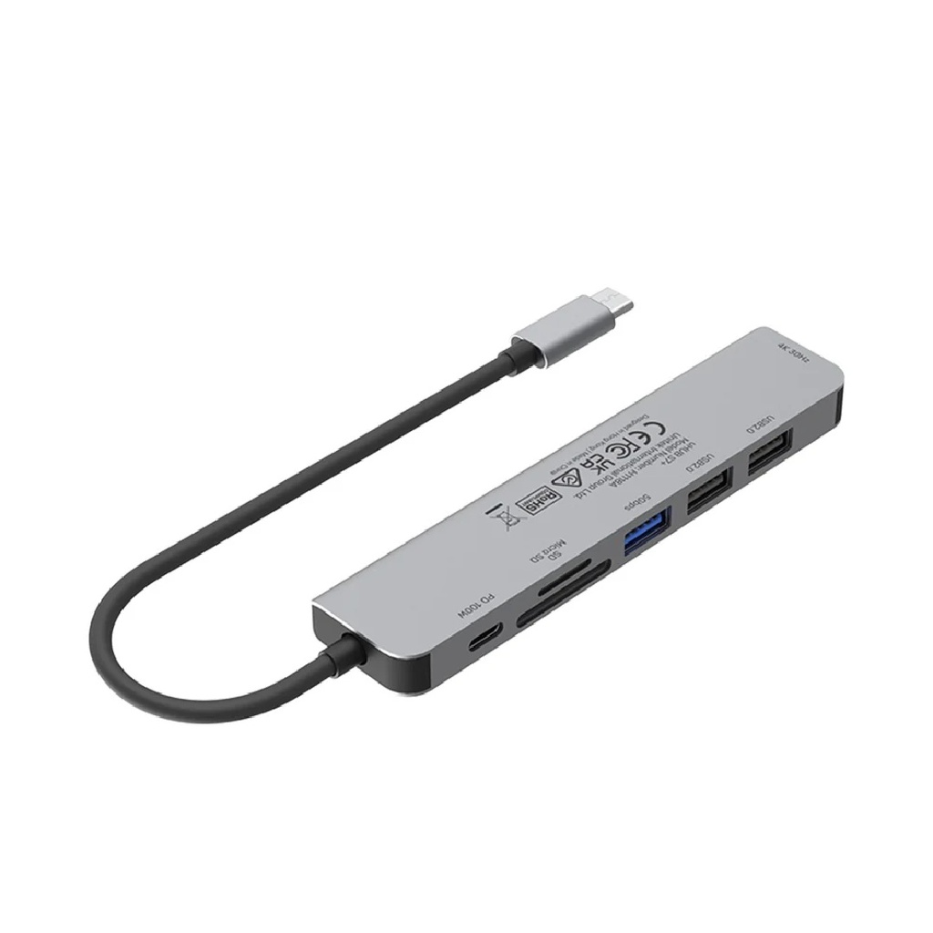 UNITEK H1118A uHUB S7+ 7-in-1 USB-C 5Gbps Hub with 4K HDMI and 100W Power Delivery
