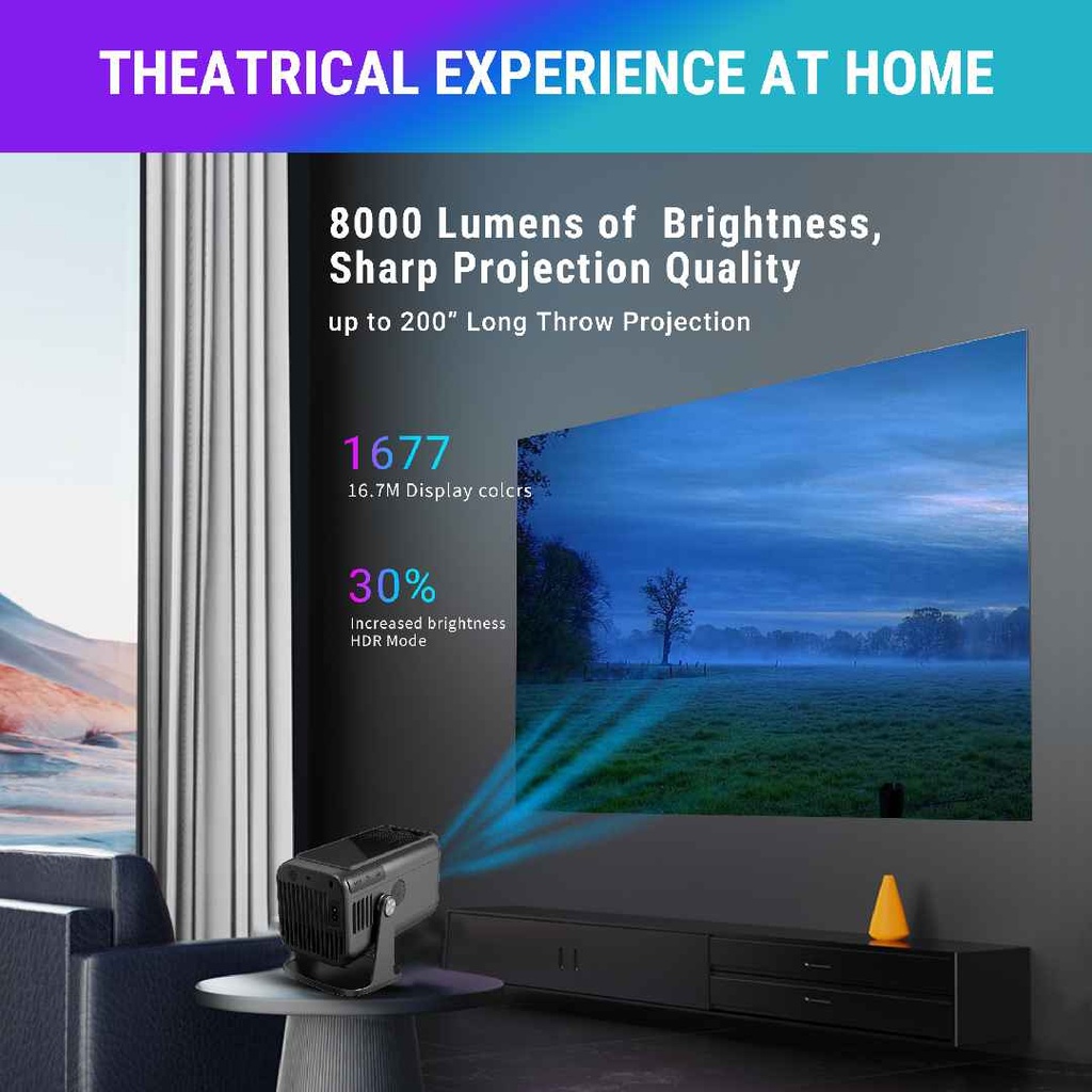 Ant Esports View 690 Smart LED 8000 Lumens Mini Projector
