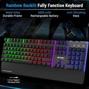 Ant Esports KM500W Pro Wired Gaming Backlit Keyboard Mouse Combo with Type-C Adapter
