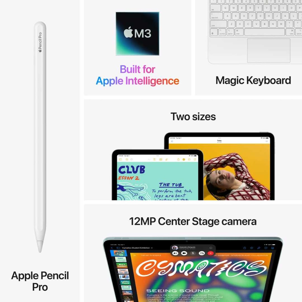 Apple iPad Air M3 Wi-Fi | 11-Inch | 128GB SSD | Blue | 1-Year Authorized Warranty (MC9X4ZP/A)