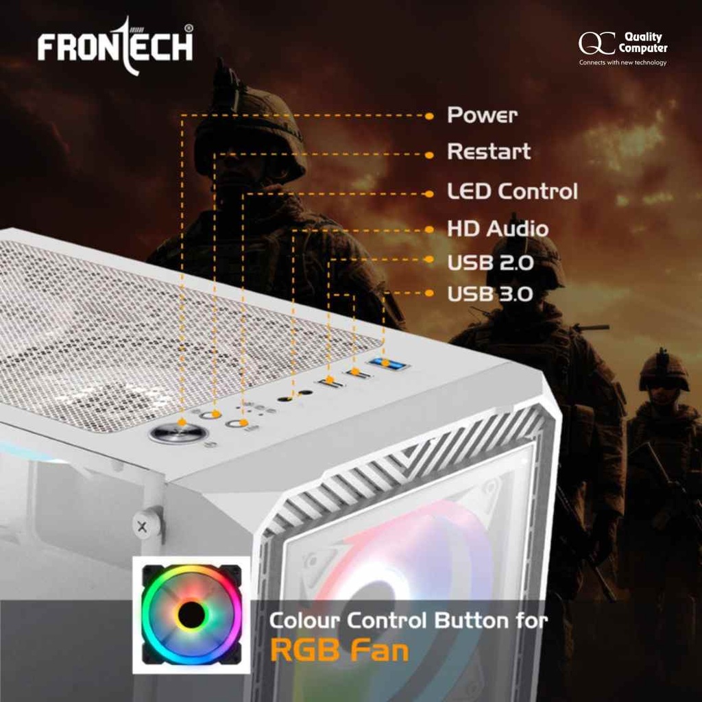 Frontech PHANTOM FT-4344 Gaming Casing with Power Supply
