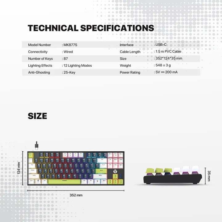Fantech ATOM87S MK877S Mori Edition RGB Mechanical Keyboard