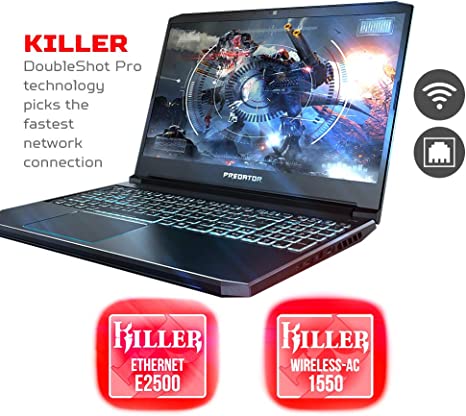 Acer Laptop Predator Helios 300 (PH315-53-773T) I7/8GB/512GB/6GB GTX1660Ti DDR6/10th/15.6'' FHD IPS Gaming Laptop