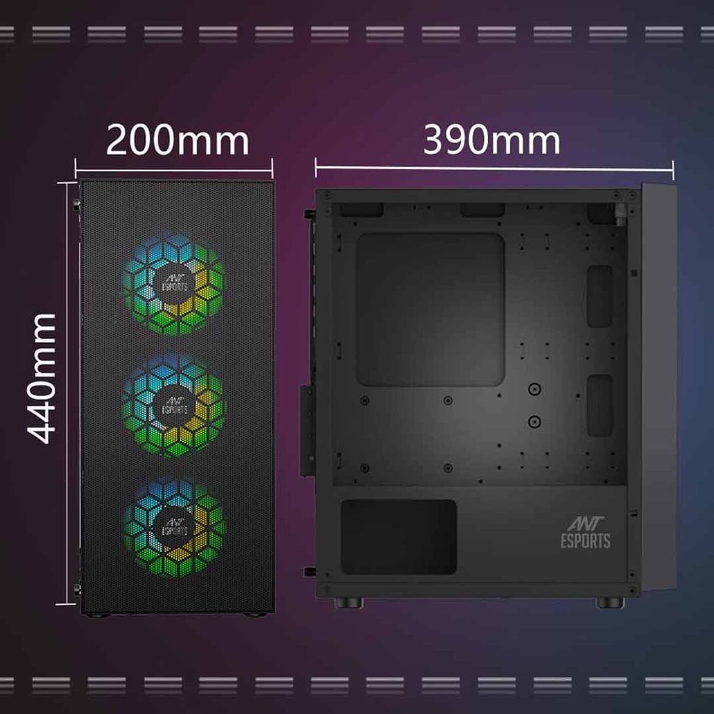 ANT Esports ICE-110 (ATX) Mid Tower Gaming Case