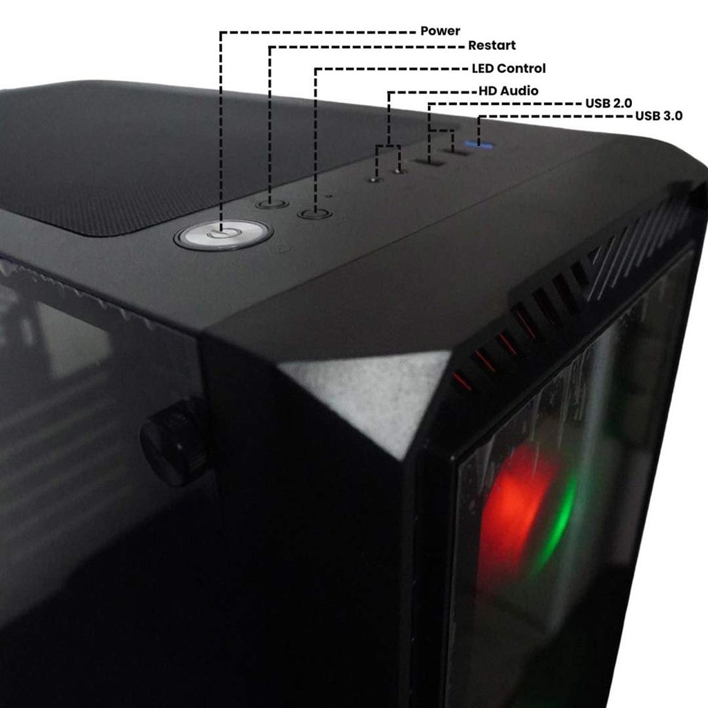 Frontech PHANTOM FT-4344 Gaming Casing with Power Supply