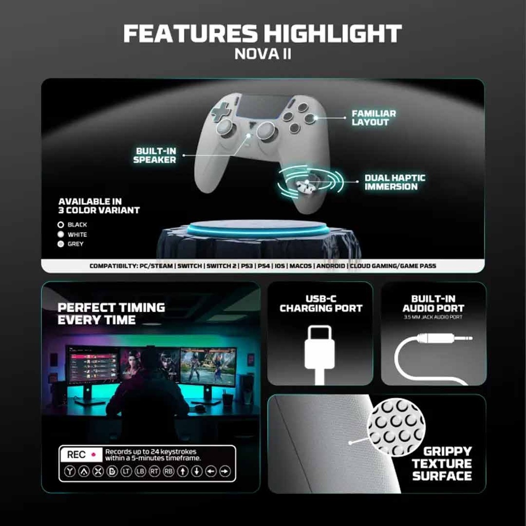 Fantech WGP16 NOVA II Wireless Multi-Platform Gamepad