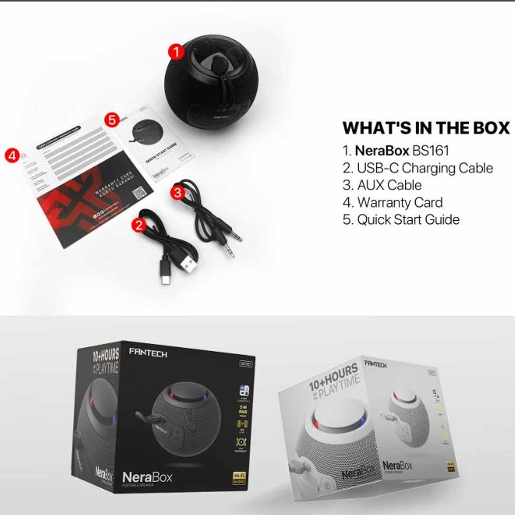 Fantech NeraBox BS161 Bluetooth 5.4 Portable Wireless Speaker