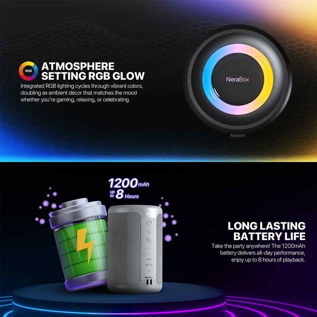 Fantech NeraBox BS154 Bluetooth 5.4  Portable Wireless Speaker