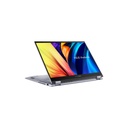 Asus Vivobook S14 Flip (TP3402VA-LZ248W) i9-13900H | 16GB RAM | 1TB SSD | Intel Iris Xe Graphics | 13th Gen | 14" WUXGA IPS Touch 360 Display | Windows 11 | Backlit Keyboard | Backpack | Mouse | Touch NumberPad | Silver | 2 Years Int'l Warranty | 1-year Perfect Warranty