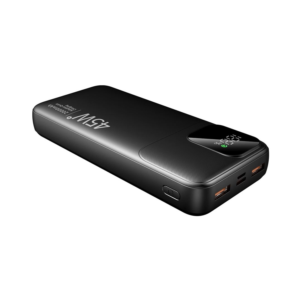 Trusmi PB14-011 20000mAh 45W Digital Display Fast Charging Power Bank (Black)