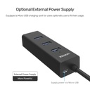UNITEK Y-3089Z01 4-Ports USB-C to USB-A 5Gbps Hub (0.3M)