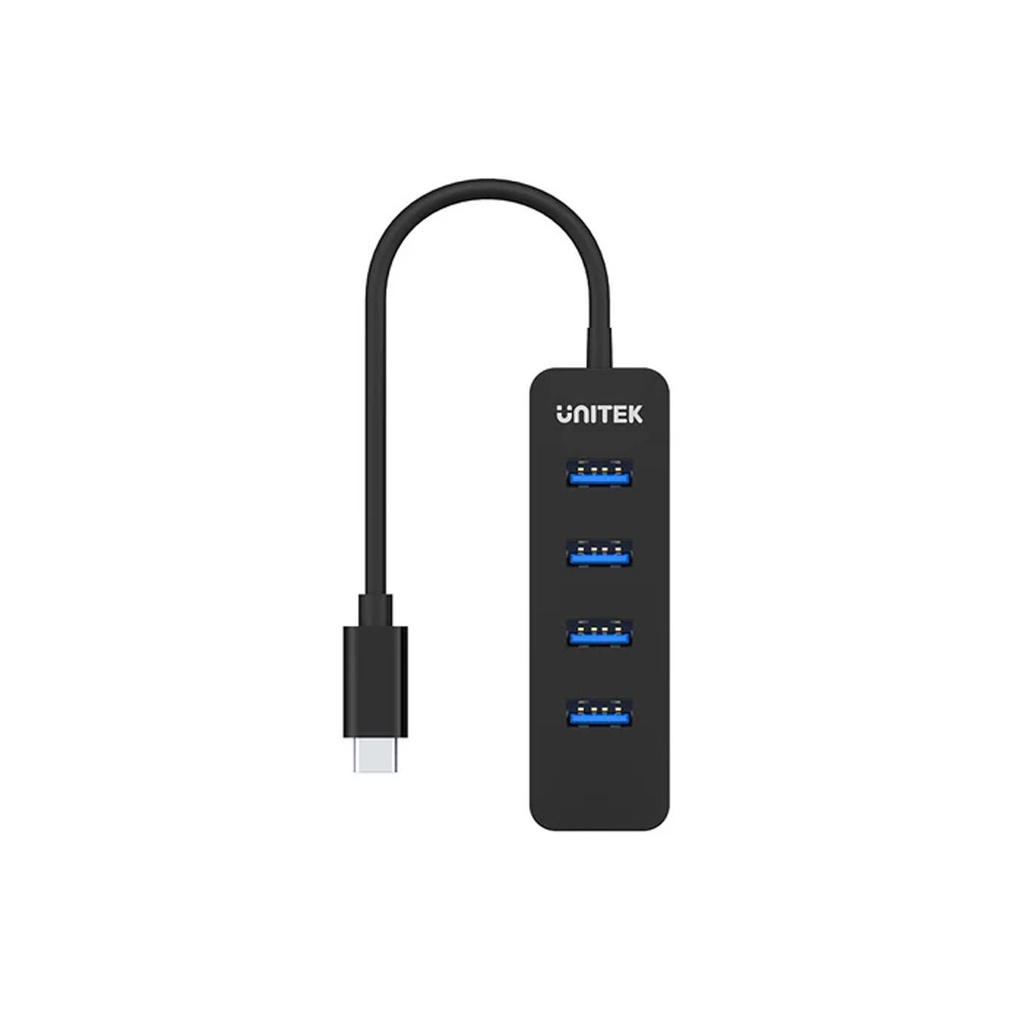 UNITEK H1117B uHUB Q4 4-Port USB-C to USB-A 5Gbps Hub With Optional USB-C Power