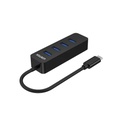 UNITEK H1117B uHUB Q4 4-Port USB-C to USB-A 5Gbps Hub With Optional USB-C Power