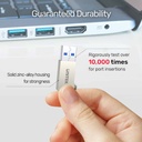 UNITEK A1034NI USB-A to USB-C Ultra-Tiny Zinc Adapter