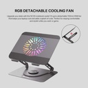 Fantech NC30 RGB Laptop Cooling Pad With 360° Rotation
