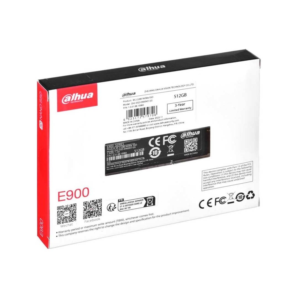 Dahua E900N 512GB M.2 2280 PCle NVMe Gen 3 SSD