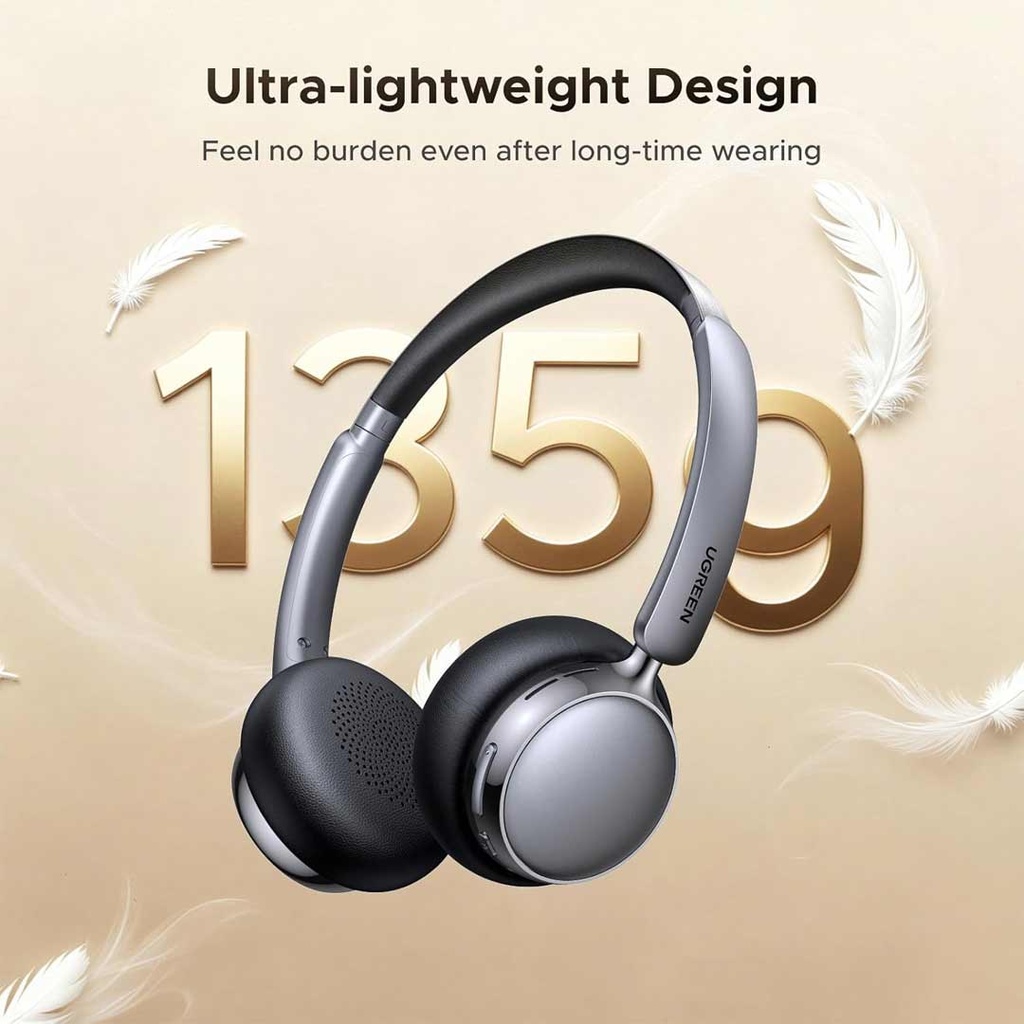 UGREEN Studio Plus HP207 Active Noise-Cancelling Wireless Headphones Black