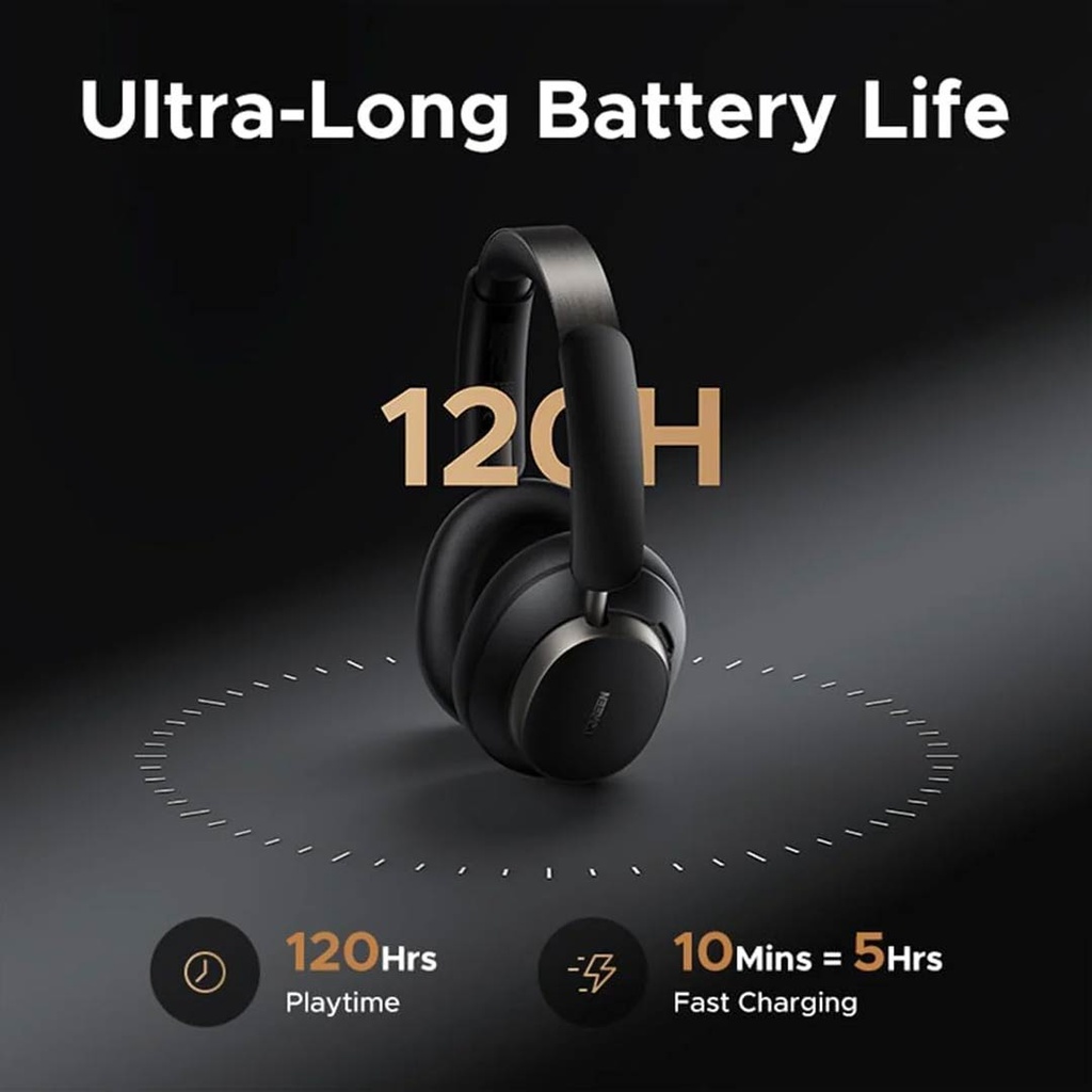 UGREEN Studio Pro Hybrid Active Noise-Cancelling Headphone Black