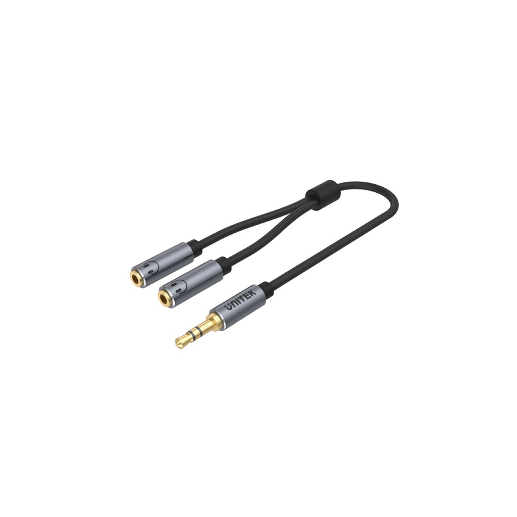 UNITEK Y-C956ABK 3.5mm Male to 2 Female Audio Cable