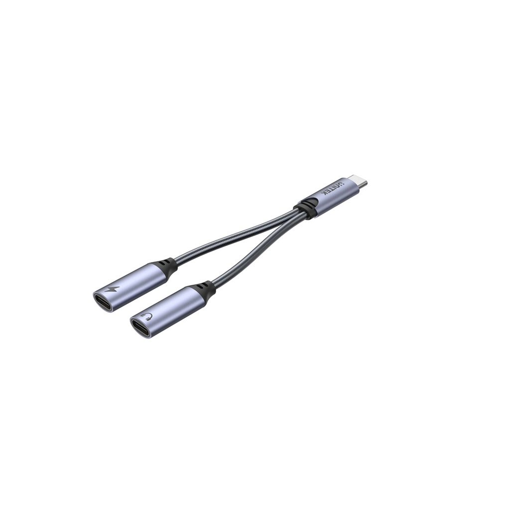 UNITEK M206A USB-C Splitter 2-in-1 USB C Headset & Charge Adapter