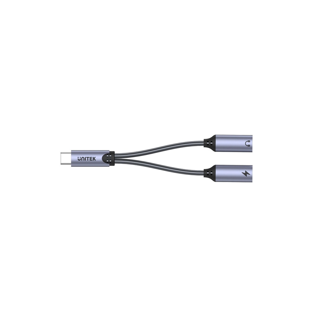 UNITEK M206A USB-C Splitter 2-in-1 USB C Headset & Charge Adapter