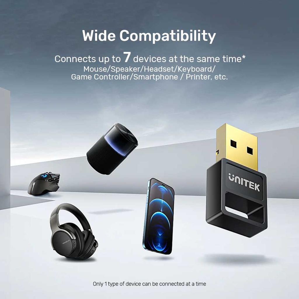 UNITEK B105B USB Bluetooth 5.3 Adapter