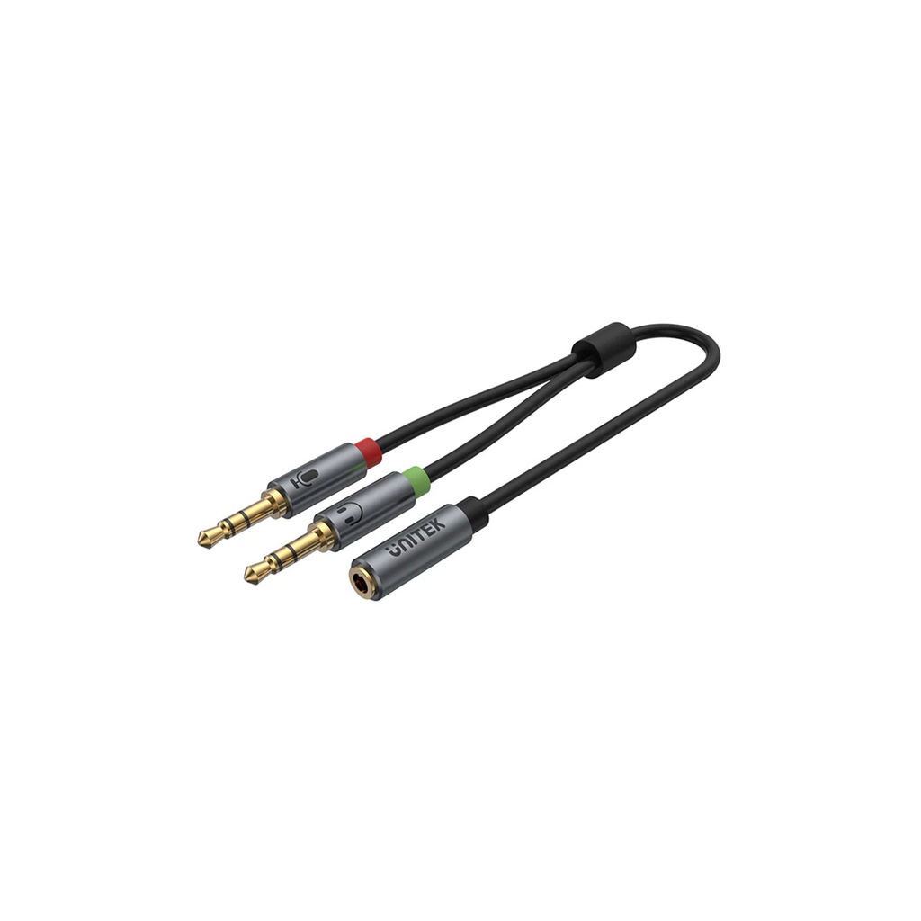 UNITEK Y-C957ABK 3.5mm Female to 2 Male Audio Cable