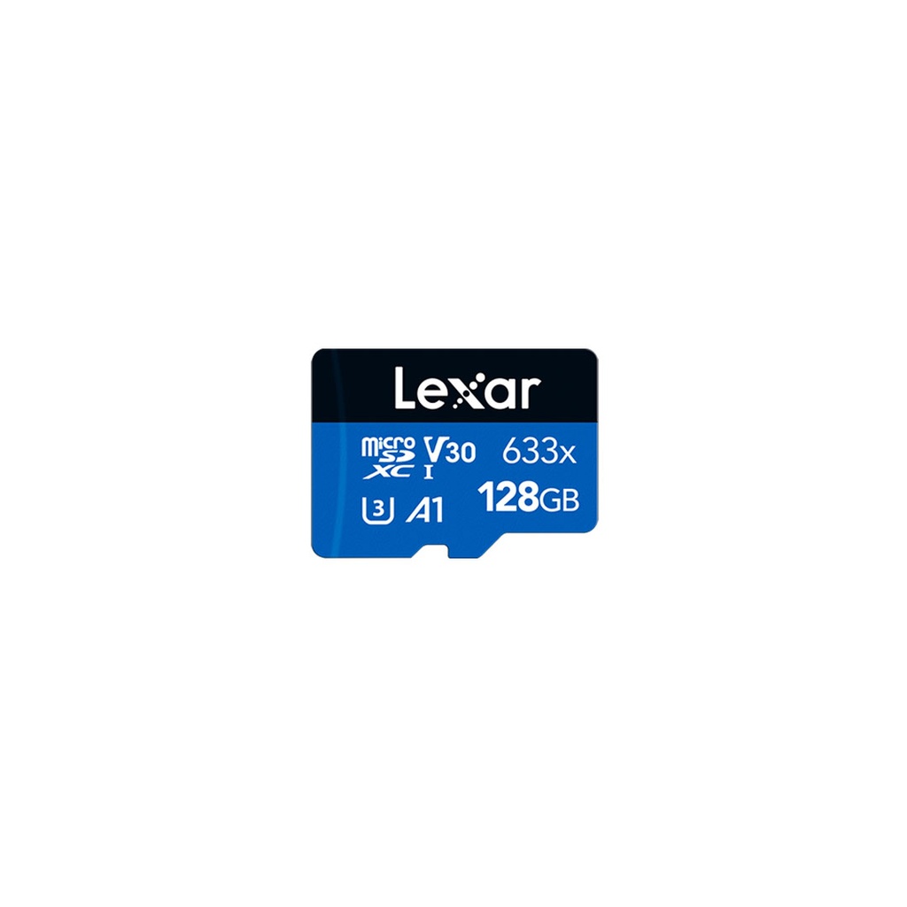 Lexar 633x 128GB Micro SDXC UHS-I Flash V30 100MB/s Memory Card (LSDMI128BB633A)