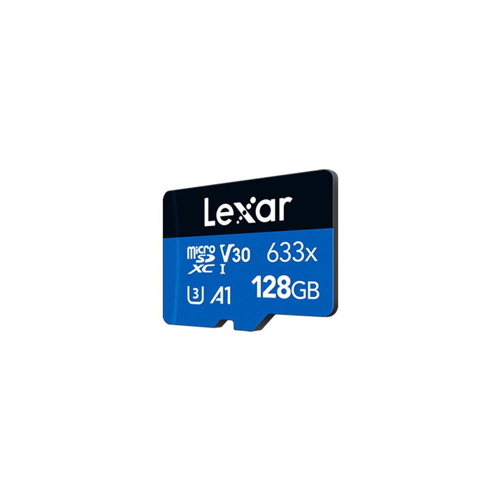 Lexar 633x 128GB Micro SDXC UHS-I Flash V30 100MB/s Memory Card (LSDMI128BB633A)
