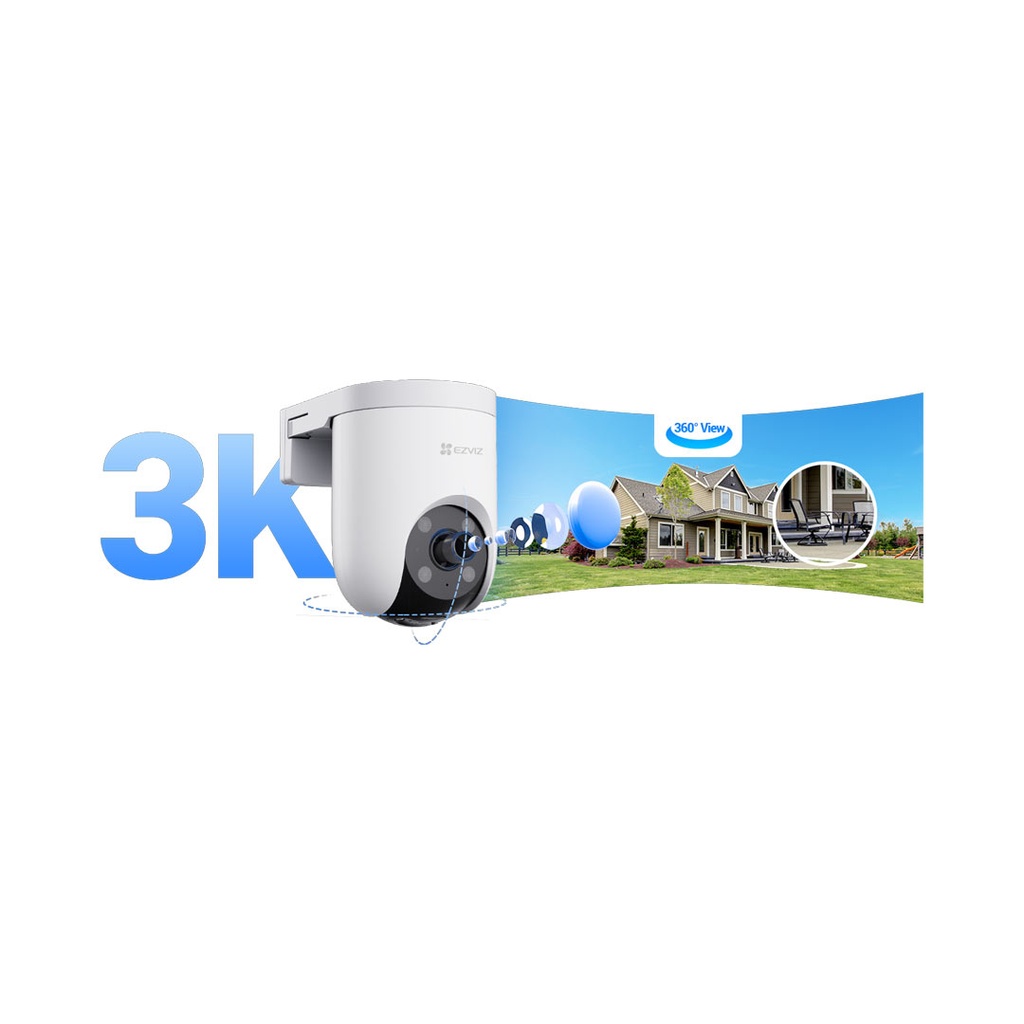EZVIZ H8C Pro 3K 4G=WIFI(R210-1R5WFL4G) 5MP, 4G Smart Pan-Tilt Camera