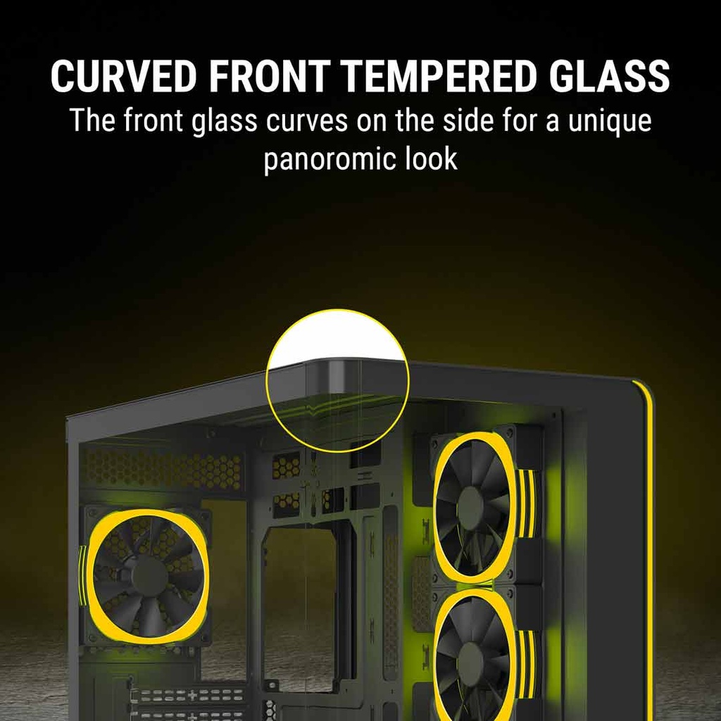 ANT Esports Crystal ARC Mid Tower Gaming Case (ATX)