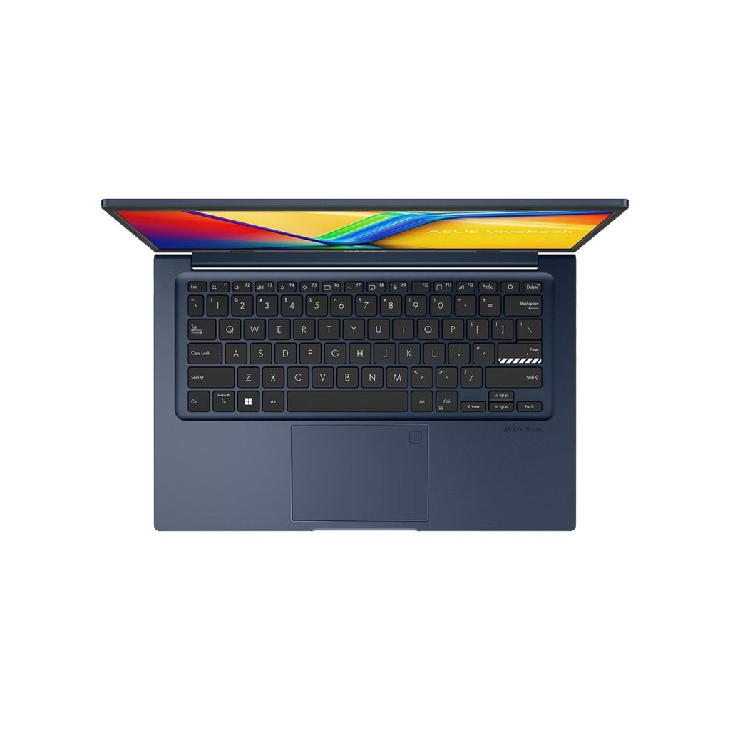 Asus Vivobook 14 X1404VA-EB1570W i7 150U | 8GB RAM | 512GB SSD | 13th Gen | Intel (R) Graphics | 14" FHD Display | Windows 11 | Backlit Keyboard | Backpack | Mouse | Quiet Blue | 2 Years int'l Warranty