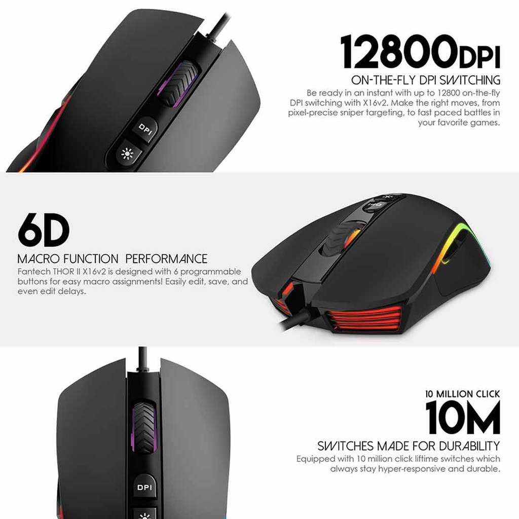 Fantech Thor X16V2 II Wired Gaming Mouse