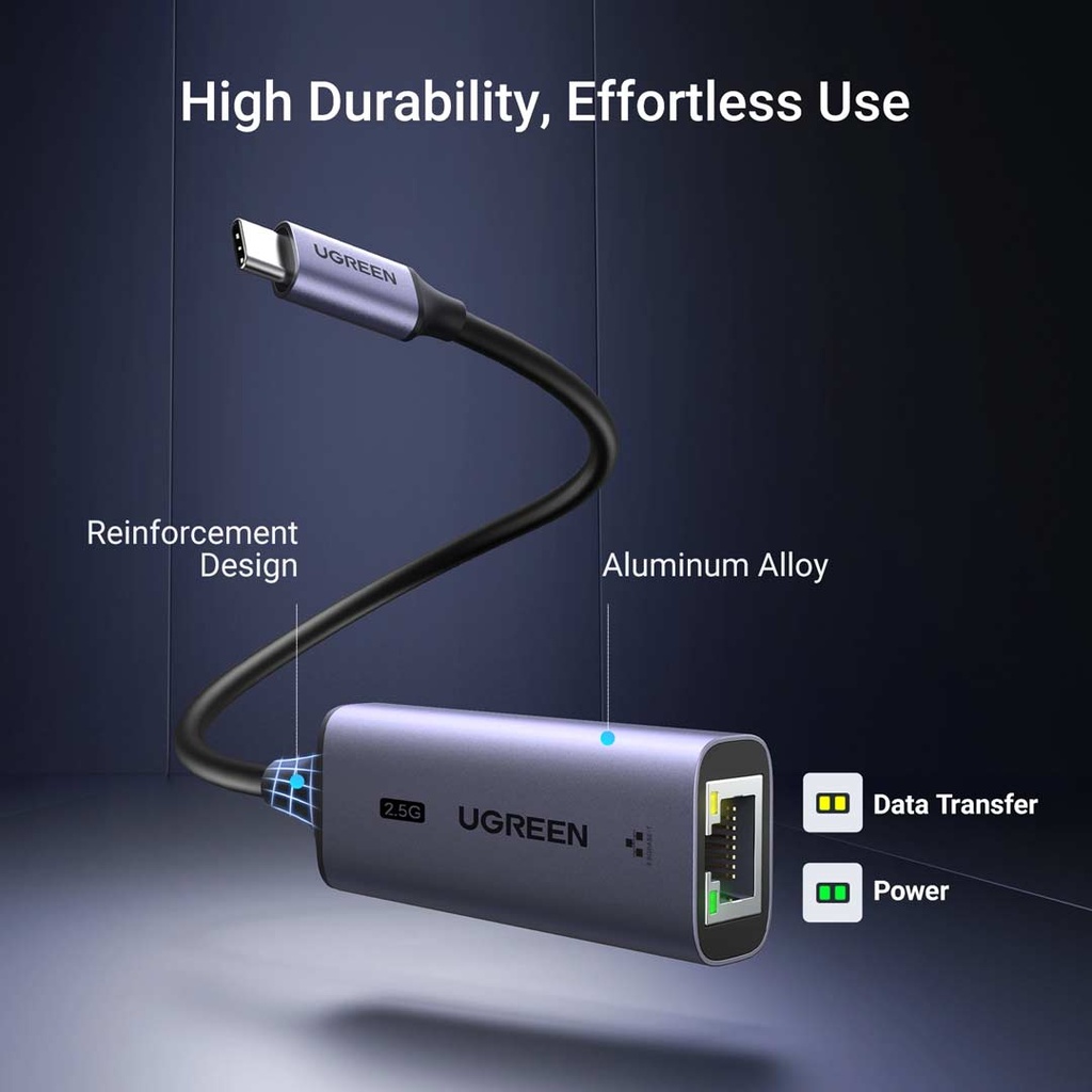 Ugreen USB-C 3.1 GEN1 To 2.5G Ethernet Adapter (25052)