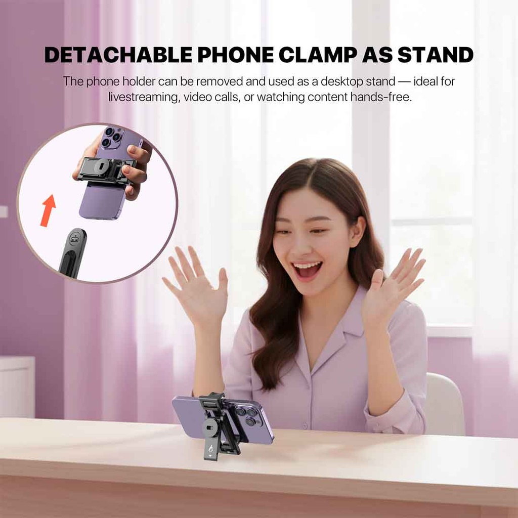 Fantech SS175 Bluetooth Selfie Stick Pop Up Tripod With Remote
