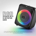 SonicGear Audiox PRO 600HD Portable Bluetooth Party RGB Speaker with 8" Woofer