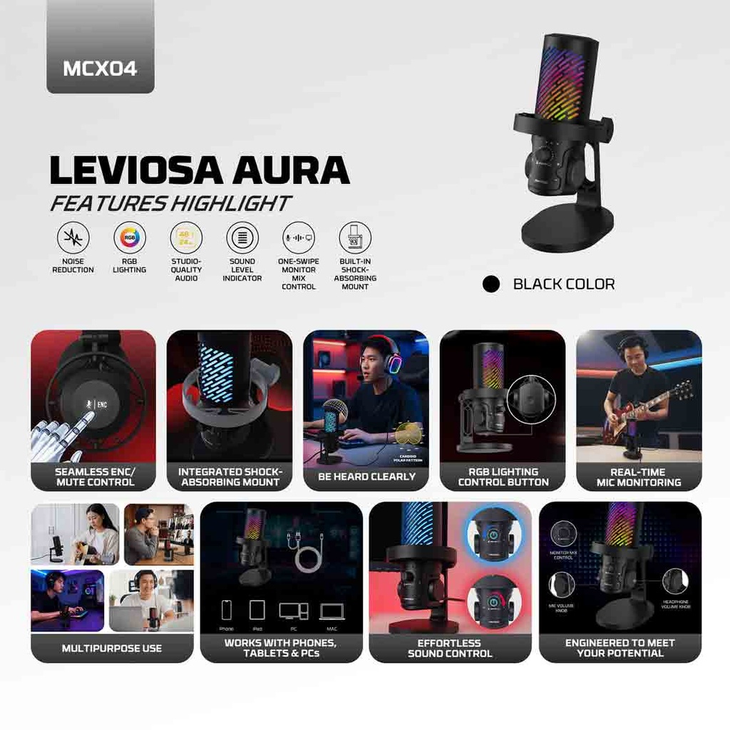 FANTECH LEVIOSA AURA MCX04 USB Condenser Microphone
