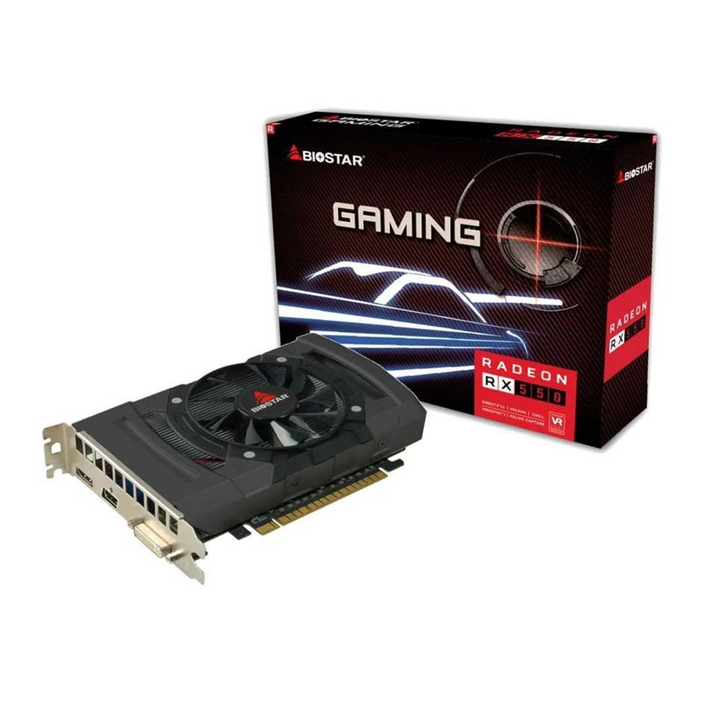 Biostar Radeon RX550 4GB 128bit DDR5 (DVI/DP/HDMI) Graphic Card(O13)