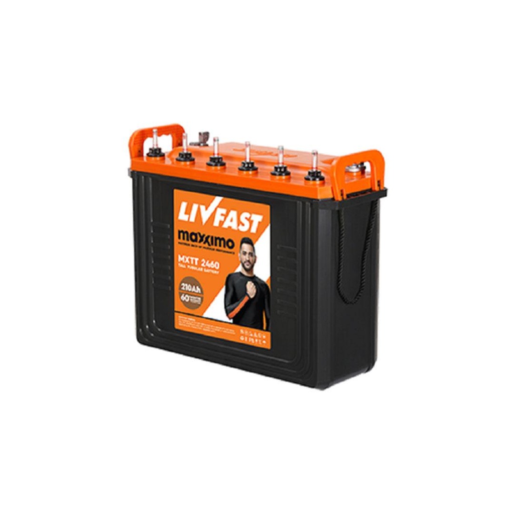 Livfast (Maxximo MXTT 2460) 210Ah/12V Tall Tubular Battery 60Months (42+18M)