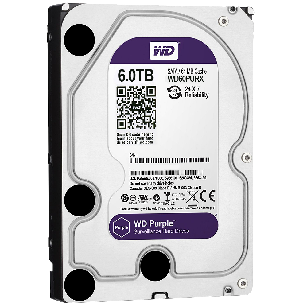 WD 6TB Purple HDD (Surveillance) Internal
