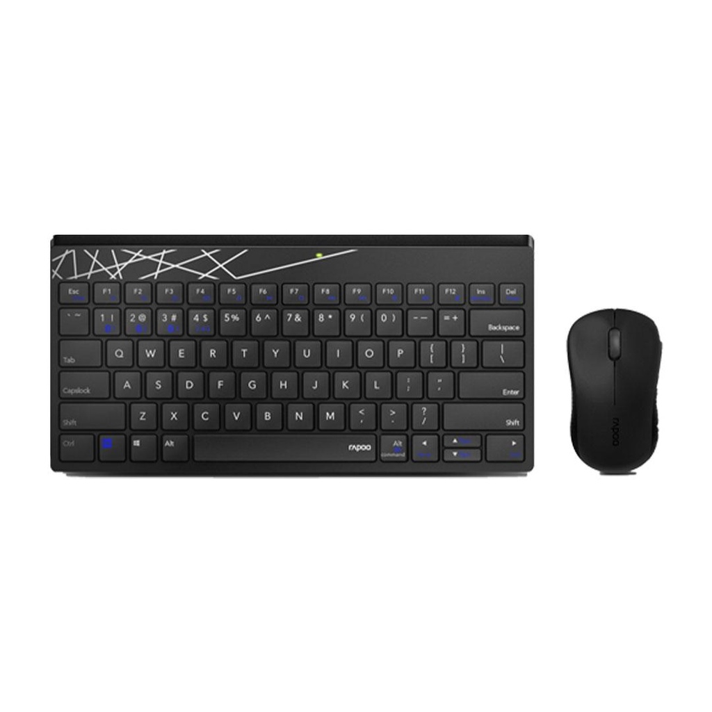 Rapoo 8000M US-Black Multimode (Wireless / Bluetooth) Keyboard Mouse Combo