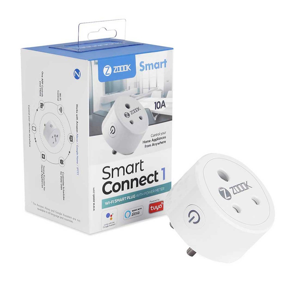 Zoook Smart Connect 10A Wi-Fi Smart Plug with Power Meter