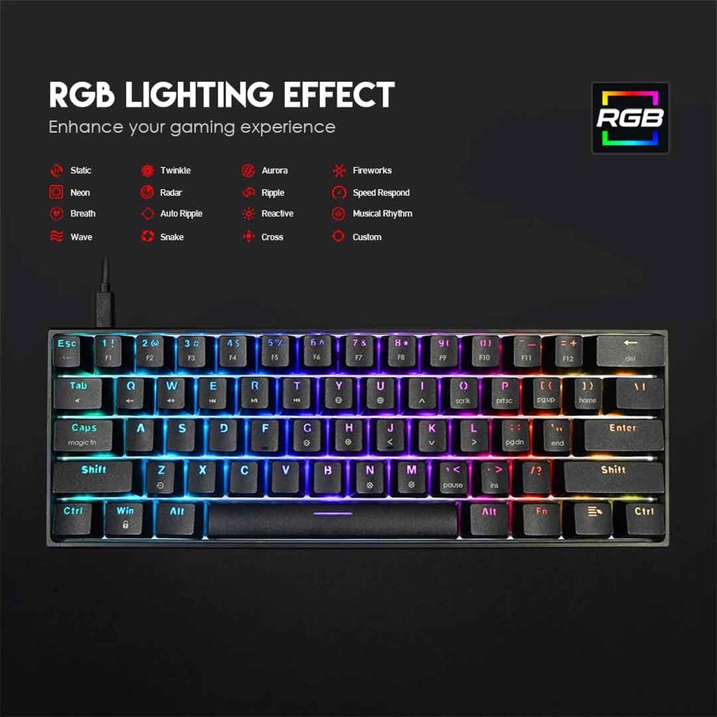 FANTECH MAXFIT61 RGB Mechanical Keyboard